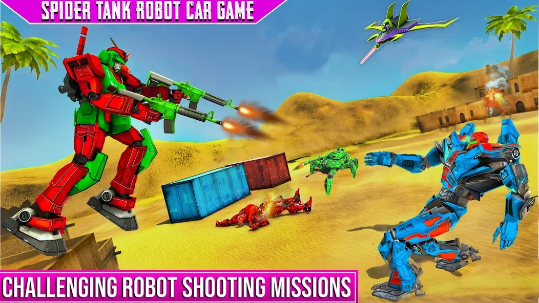 Spider Mech Wars - Robot Game [МОД Много денег] APK Android Screenshot 4