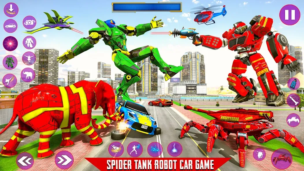 Spider Mech Wars - Robot Game [МОД Много денег] APK Android Screenshot 5
