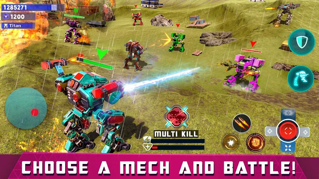 Mech Robot Wars - Multi Robot [МОД Mega Pack] APK Android Screenshot 2