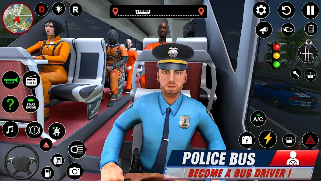 Police Bus Simulator Bus Games [МОД Много денег] APK Android Screenshot 3