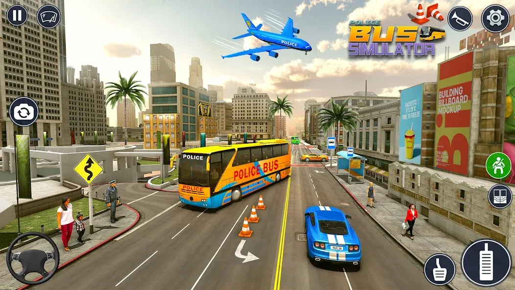 Police Bus Simulator Bus Games [МОД Много денег] APK Android Screenshot 4
