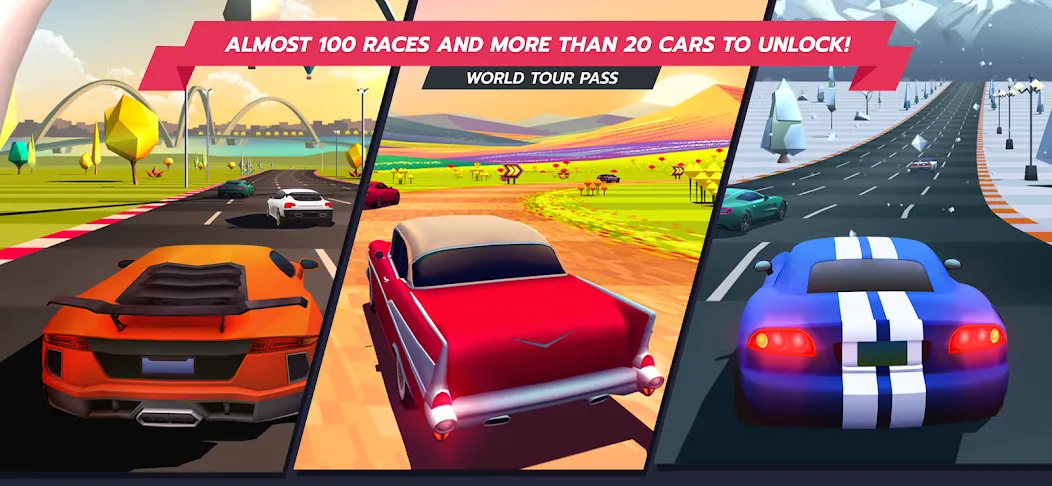 Horizon Chase – Arcade Racing (Хорайзон Чейс) [МОД Mega Pack] APK Android Screenshot 2