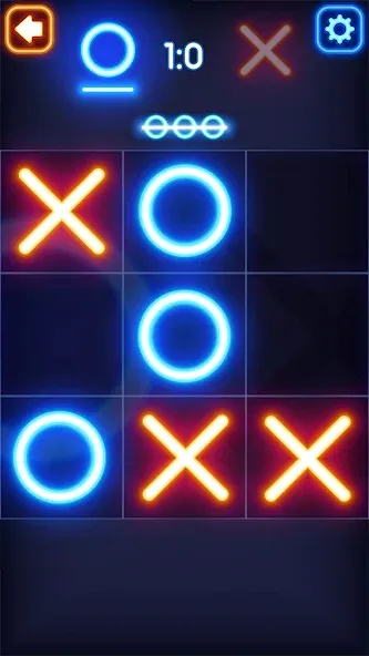 Tic Tac Toe Glow: 2 Players [МОД Бесконечные монеты] APK Android Screenshot 5