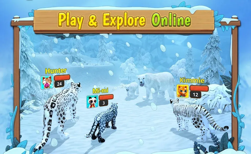 Snow Leopard Family Sim Online [МОД Premium] APK Android Screenshot 3