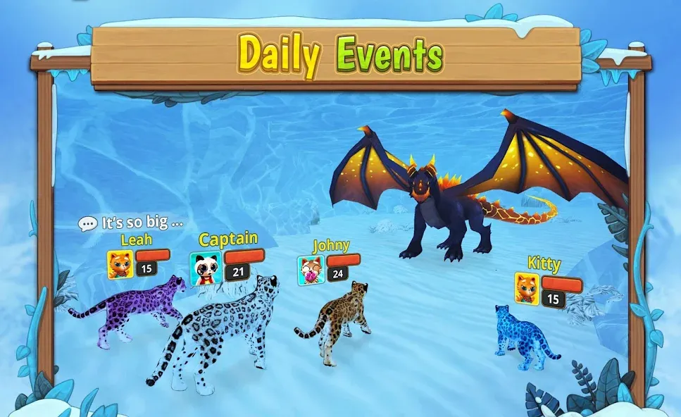 Snow Leopard Family Sim Online [МОД Premium] APK Android Screenshot 4