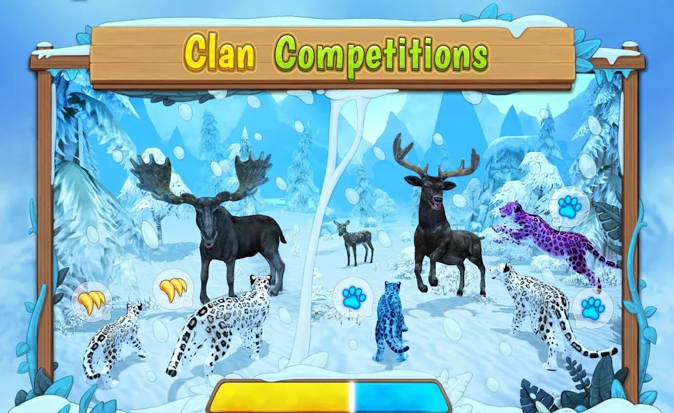 Snow Leopard Family Sim Online [МОД Premium] APK Android Screenshot 5