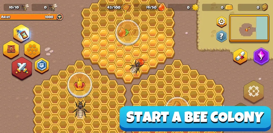 Pocket Bees: Colony Simulator (Покет Биз) [МОД Mega Pack] APK Android Screenshot 1