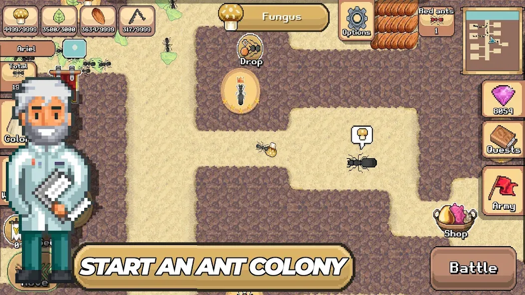 Pocket Ants: Colony Simulator (Покет Муравьи) [МОД Много денег] APK Android Screenshot 1