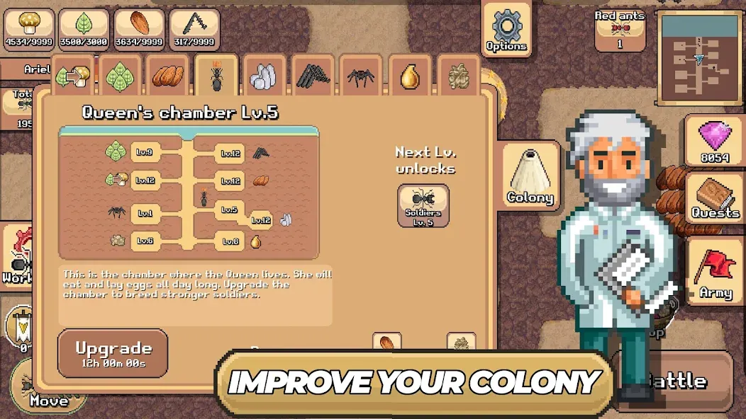 Pocket Ants: Colony Simulator (Покет Муравьи) [МОД Много денег] APK Android Screenshot 3