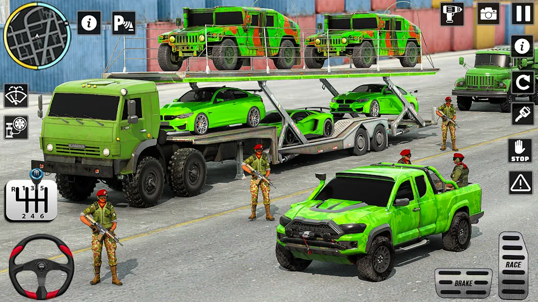 US Army Games Truck Transport (Армейские военные транспортные игры) [МОД Бесконечные монеты] APK Android Screenshot 4