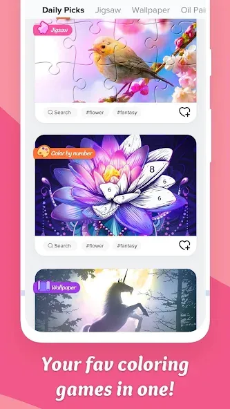 Coloring Game: Paint by Number [МОД Все открыто] APK Android Screenshot 1