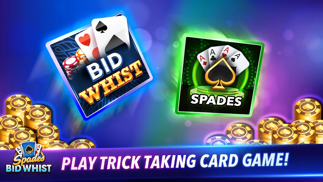 Spades: Bid Whist Classic Game (Бид Вист Классик) [МОД Mega Pack] APK Android Screenshot 1