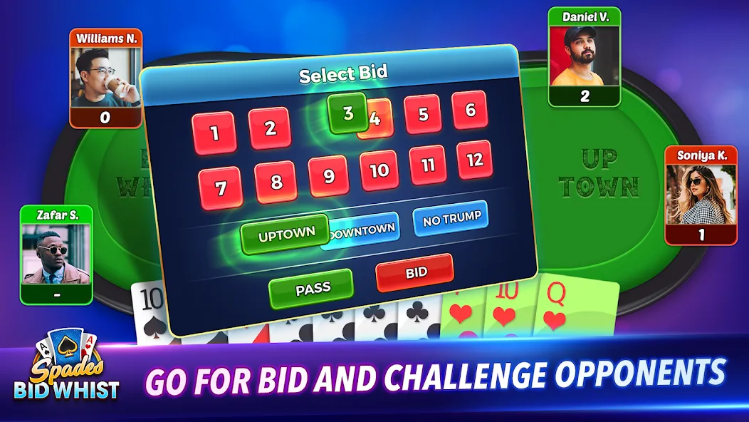 Spades: Bid Whist Classic Game (Бид Вист Классик) [МОД Mega Pack] APK Android Screenshot 5