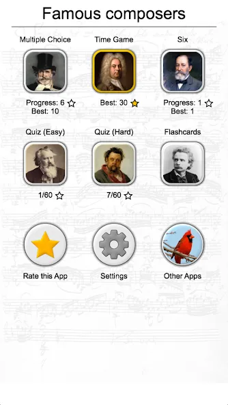 Famous Composers Portrait Quiz [МОД Все открыто] APK Android Screenshot 3