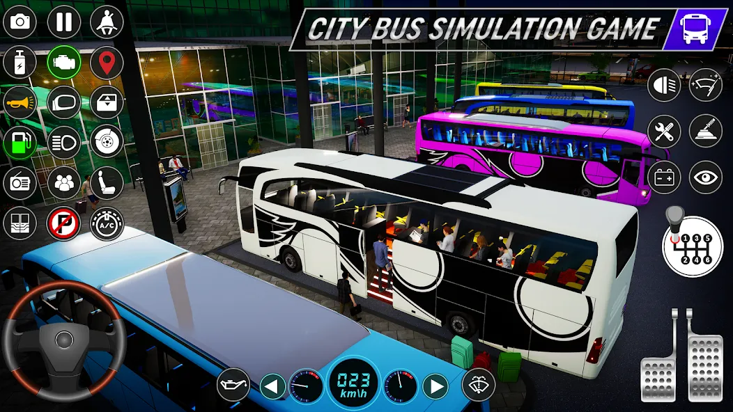 City Bus Simulator: Bus Games (Риал Сити Бас Симулятор Геймс) [МОД Бесконечные монеты] APK Android Screenshot 4
