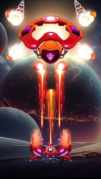 Galaxy Attack - Space Shooter (Гэлэкси Атак) [МОД Бесконечные монеты] APK Android Screenshot 1