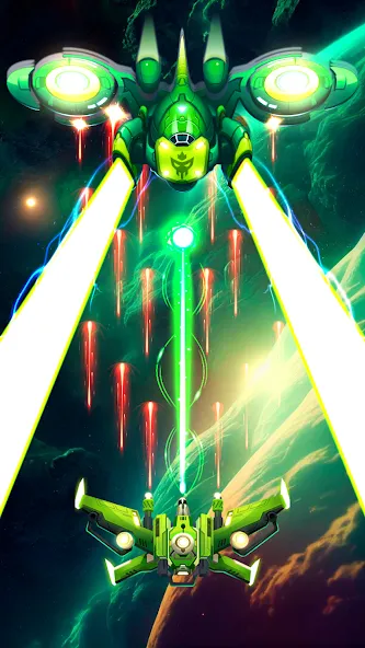 Galaxy Attack - Space Shooter (Гэлэкси Атак) [МОД Бесконечные монеты] APK Android Screenshot 2