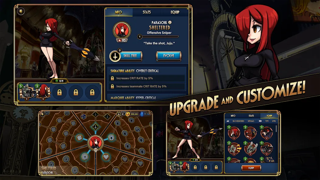 Skullgirls: Fighting RPG (Скулгрлз) [МОД Mega Pack] APK Android Screenshot 4