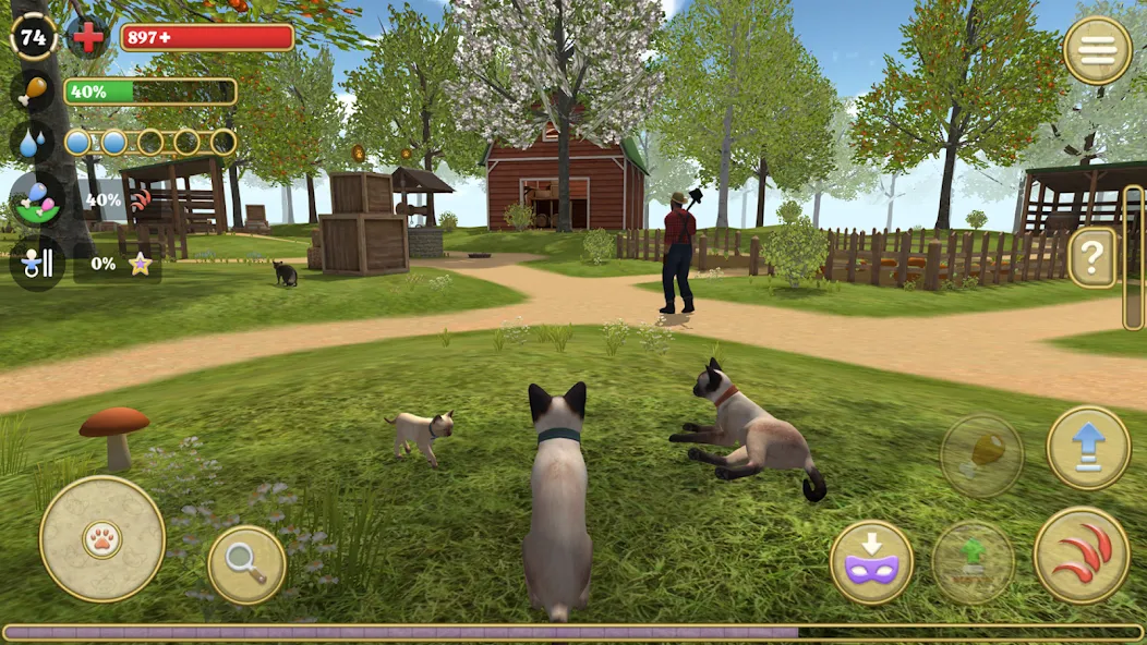 Cat Simulator : Kitties Family [МОД Меню] APK Android Screenshot 1