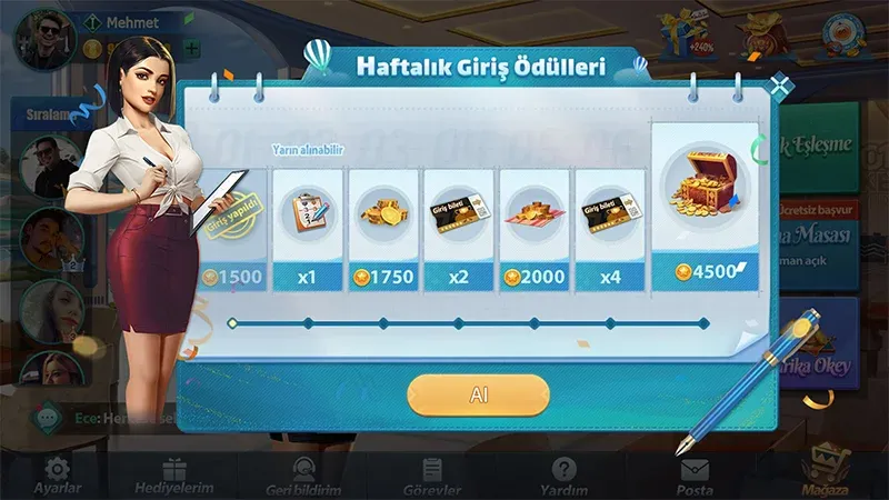 101 Okey VIP (Окей ВИП) [МОД Много денег] APK Android Screenshot 3