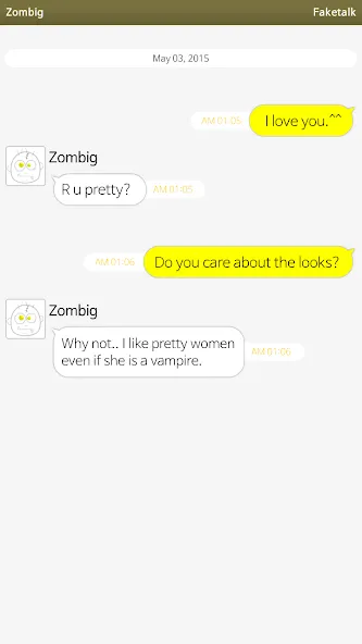 Faketalk - Chatbot (Фэйкталк) [МОД Меню] APK Android Screenshot 1
