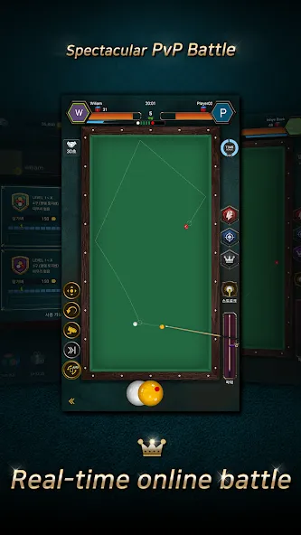 Real Billiards Battle - carom (Риал Бильярдс Батл) [МОД Бесконечные монеты] APK Android Screenshot 1