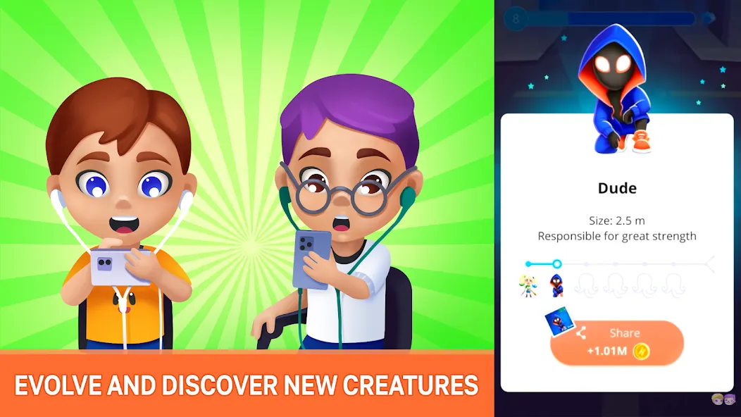 Human Evolution Clicker [МОД Premium] APK Android Screenshot 1