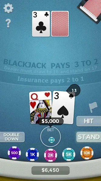 Blackjack 21 [МОД Mega Pack] APK Android Screenshot 1