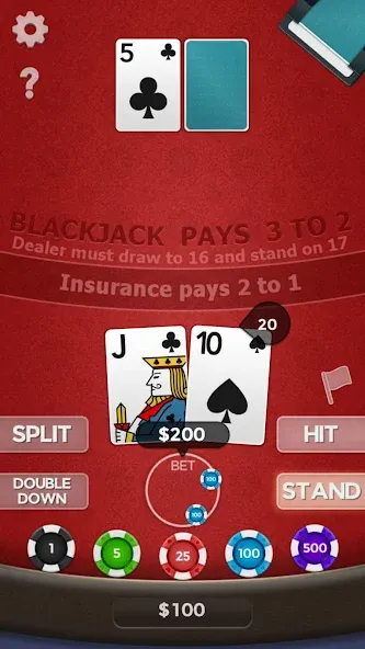 Blackjack 21 [МОД Mega Pack] APK Android Screenshot 3
