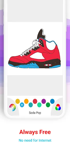 Basketball Shoes Coloring Book (Раскраска кроссовок для баскетбола) [МОД Бесконечные монеты] APK Android Screenshot 4