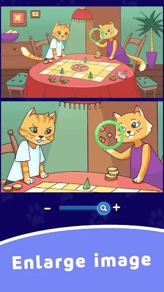 Find Differences: Cute Cats [МОД Бесконечные монеты] APK Android Screenshot 4