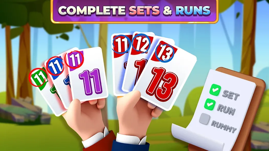 Rummy Rush - Classic Card Game (Рамми Раш) [МОД Бесконечные монеты] APK Android Screenshot 2