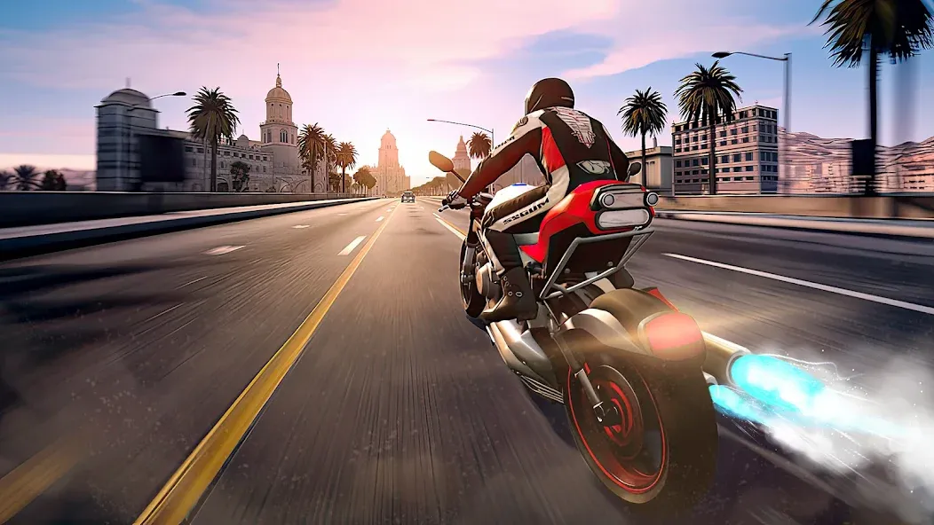 Traffic Bike Driving Simulator (Трафик Байк Драйвинг Симулятор) [МОД Меню] APK Android Screenshot 1