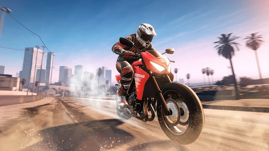 Traffic Bike Driving Simulator (Трафик Байк Драйвинг Симулятор) [МОД Меню] APK Android Screenshot 3