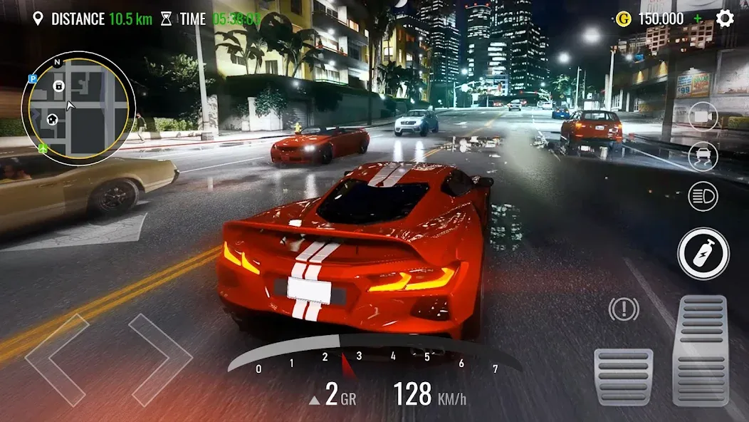 Traffic Driving Car Simulator (Трафик вождения автомобиля симулятор) [МОД Все открыто] APK Android Screenshot 1