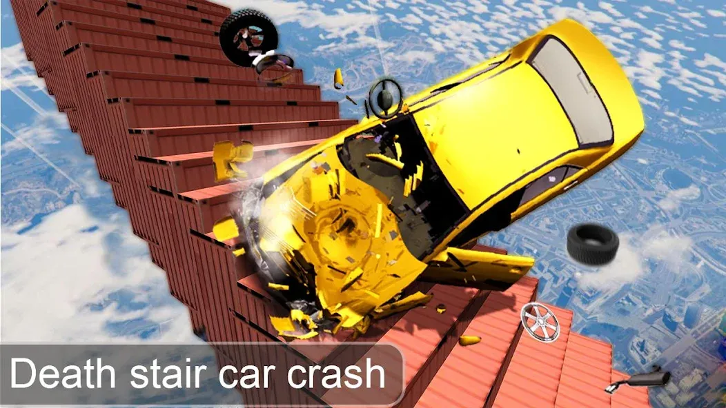 Beam Drive Crash Death Stair C (Бим Драйв Краш Дэт Стэр С) [МОД Много денег] APK Android Screenshot 1