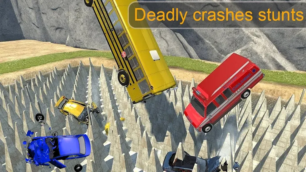 Beam Drive Crash Death Stair C (Бим Драйв Краш Дэт Стэр С) [МОД Много денег] APK Android Screenshot 2