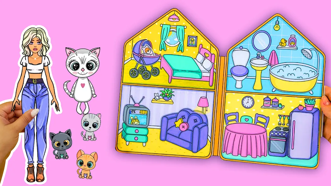 Doll Dress Up Makeup Girl Game (Чиби кукла одевает девушку игры) [МОД Бесконечные монеты] APK Android Screenshot 1