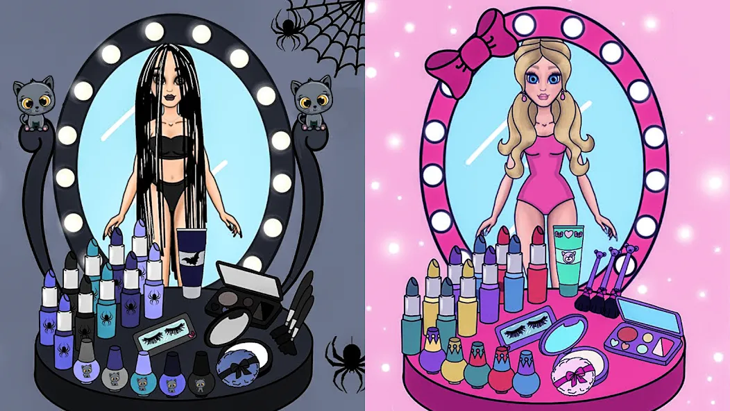 Doll Dress Up Makeup Girl Game (Чиби кукла одевает девушку игры) [МОД Бесконечные монеты] APK Android Screenshot 3