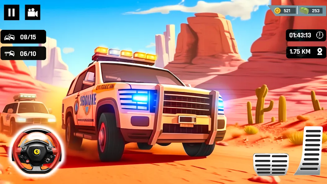 Police Car Kids Driving Game (Кидс Полис Геймс) [МОД Mega Pack] APK Android Screenshot 2