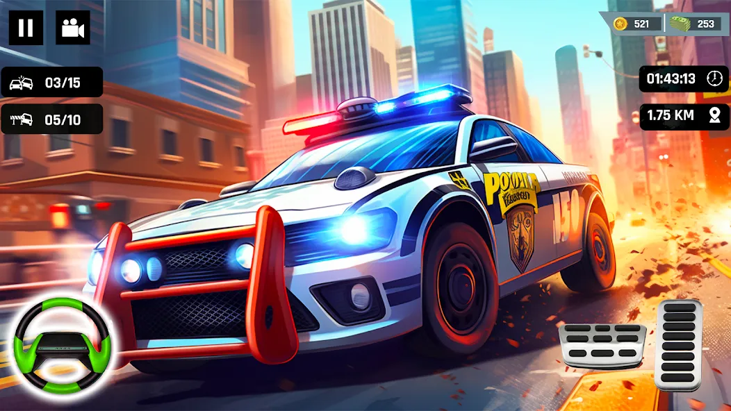 Police Car Kids Driving Game (Кидс Полис Геймс) [МОД Mega Pack] APK Android Screenshot 5