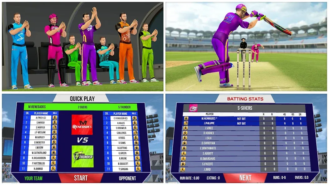 Aussie T20 Cricket Game 2023 [МОД Меню] APK Android Screenshot 5