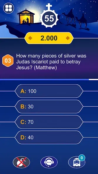 Daily Bible Trivia: Quiz Games [МОД Бесконечные монеты] APK Android Screenshot 4