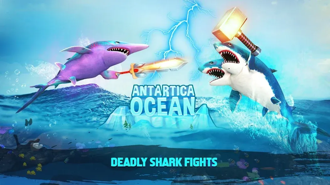 Double Head Shark Attack PVP [МОД Все открыто] APK Android Screenshot 1