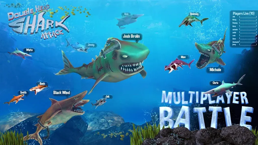 Double Head Shark Attack PVP [МОД Все открыто] APK Android Screenshot 4