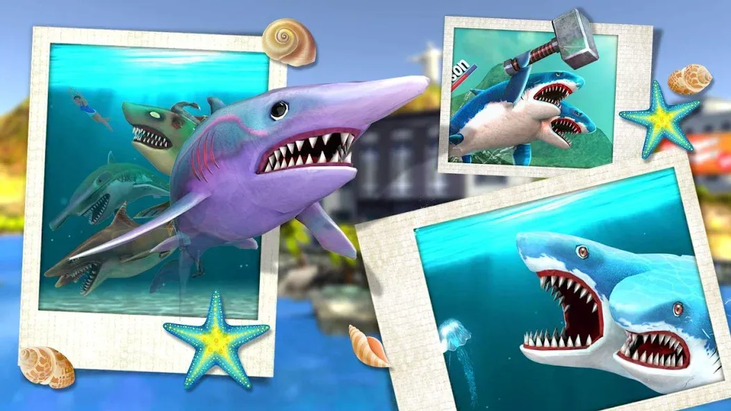Double Head Shark Attack PVP [МОД Все открыто] APK Android Screenshot 5