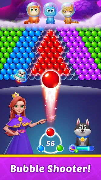 Bubble Shooter Kingdom [МОД Unlocked] APK Android Screenshot 2
