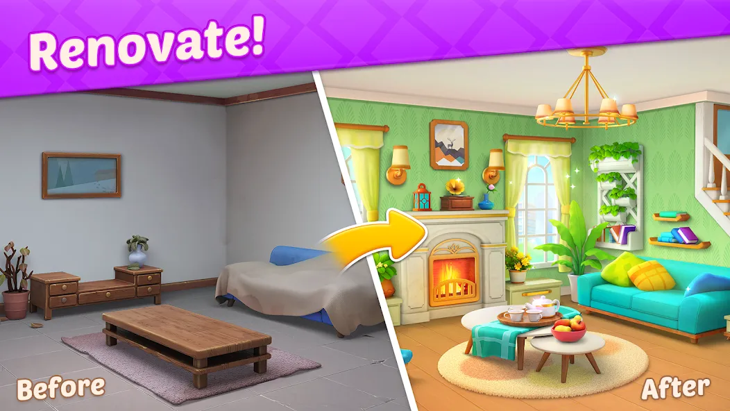 Design Diary - Match 3 & Home [МОД Premium] APK Android Screenshot 1