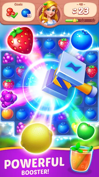 Fruit Diary - Match 3 Games [МОД Бесконечные монеты] APK Android Screenshot 3