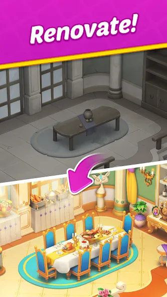 Jewel Manor - Home Design [МОД Бесконечные монеты] APK Android Screenshot 1